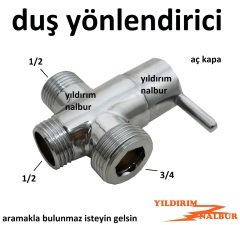 DUŞ SETİ YÖNLENDİRCİ 3/4 MUSLUK SÜRGÜLÜ DUŞ SETİ AÇ KAPA VANA ÜÇÇEYREK