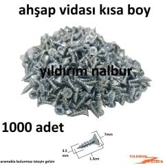 AĞAÇ VİDASI KISA BOY MİNİK 3.5X13 UFAK BOY 1000ADET SUNTA VİDASI AHŞAP VİDASI