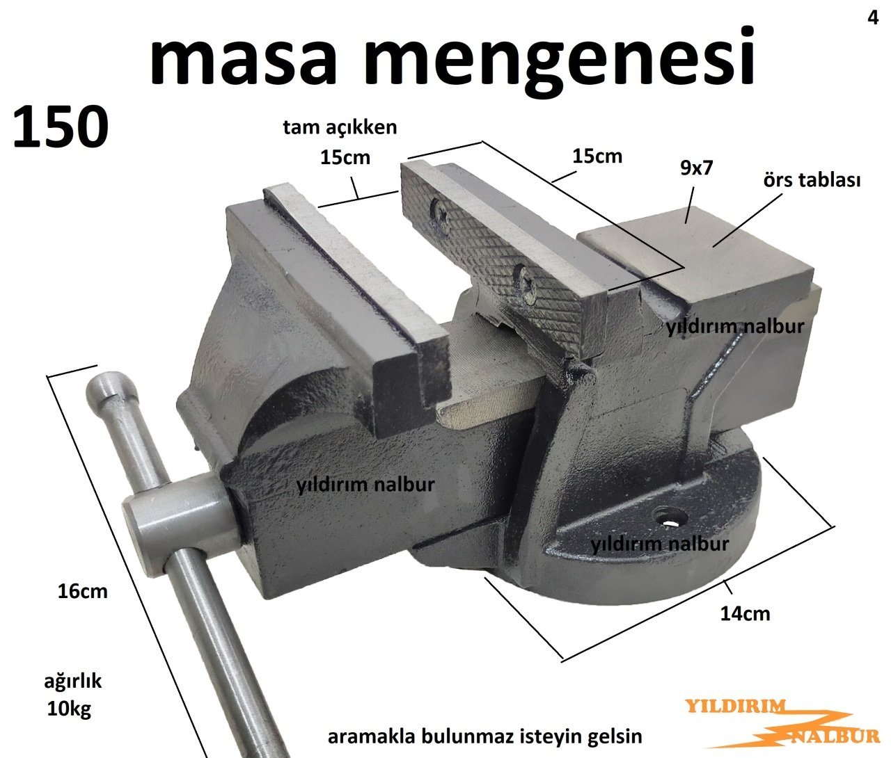 MASA MENGENESİ 150 LİK KALİTELİ ATÖLYE MENGENE DEMİRCİ MENGENE İŞKENCE