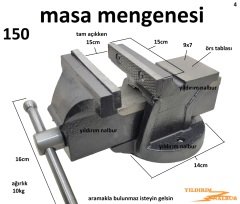 MASA MENGENESİ 150 LİK KALİTELİ ATÖLYE MENGENE DEMİRCİ MENGENE İŞKENCE