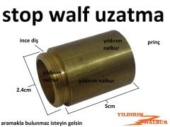 ANKASTRE TAHARAT MUSLUĞU STOP VALF UZATMASI 5CM WALF UZATMA BORUSU İNCE DİŞ UZUN BOY