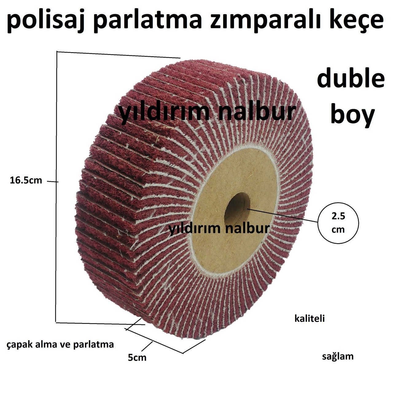 CİLA KEÇESİ ZIMPARALI PARLATICI 165LİK POLİSAJ DUBLE BOYY