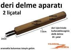 DERİ DELME APARATI 2 Lİ ÇATAL DELİK AÇMA ÇİVİSİ CÜZDAN YAPMA