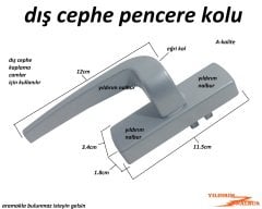 DIŞ CEPHE PENCERE KAPI KOLU KAPLAMA DIŞA AÇILIM KOLU ALÜMİNYUM