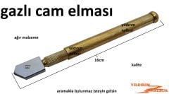 CAM ELMASI CAM KESME ELMASI GAZLI METAL KASA CAM KESİCİ AĞIR ÜRÜN SARI RENK