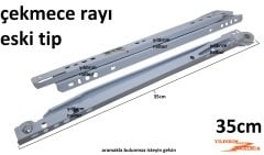 ÇEKMECE RAYI ESKİ TİP BEYAZ 35 CM MAKARALI OTUZ BEŞLİK