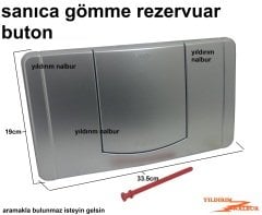 SANİCA GÖMME REZERVUAR BUTON DÜĞMESİ SANICA TEK BÜYÜK DÜĞME GRİ RENK BÜYÜK BUTON TEK BASMALI