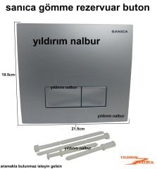 SANİCA GÖMME REZERVUAR BUTON DÜĞMESİ MİNİK KARE MODEL KİBAR SANICA BASKI PARÇA