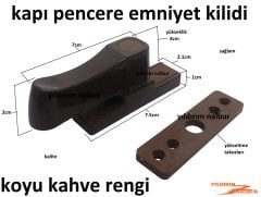 PİMAPEN EMNİYET KİLİDİ KOYU KAHVE RENGİ ÇOCUK KİLİDİ SAĞLAM