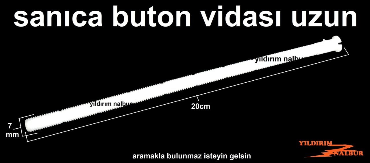 SANICA GÖMME REZERVUAR BUTON VİDASI 1 ADET UZUN TİP ÖZEL BASMA VİDASI