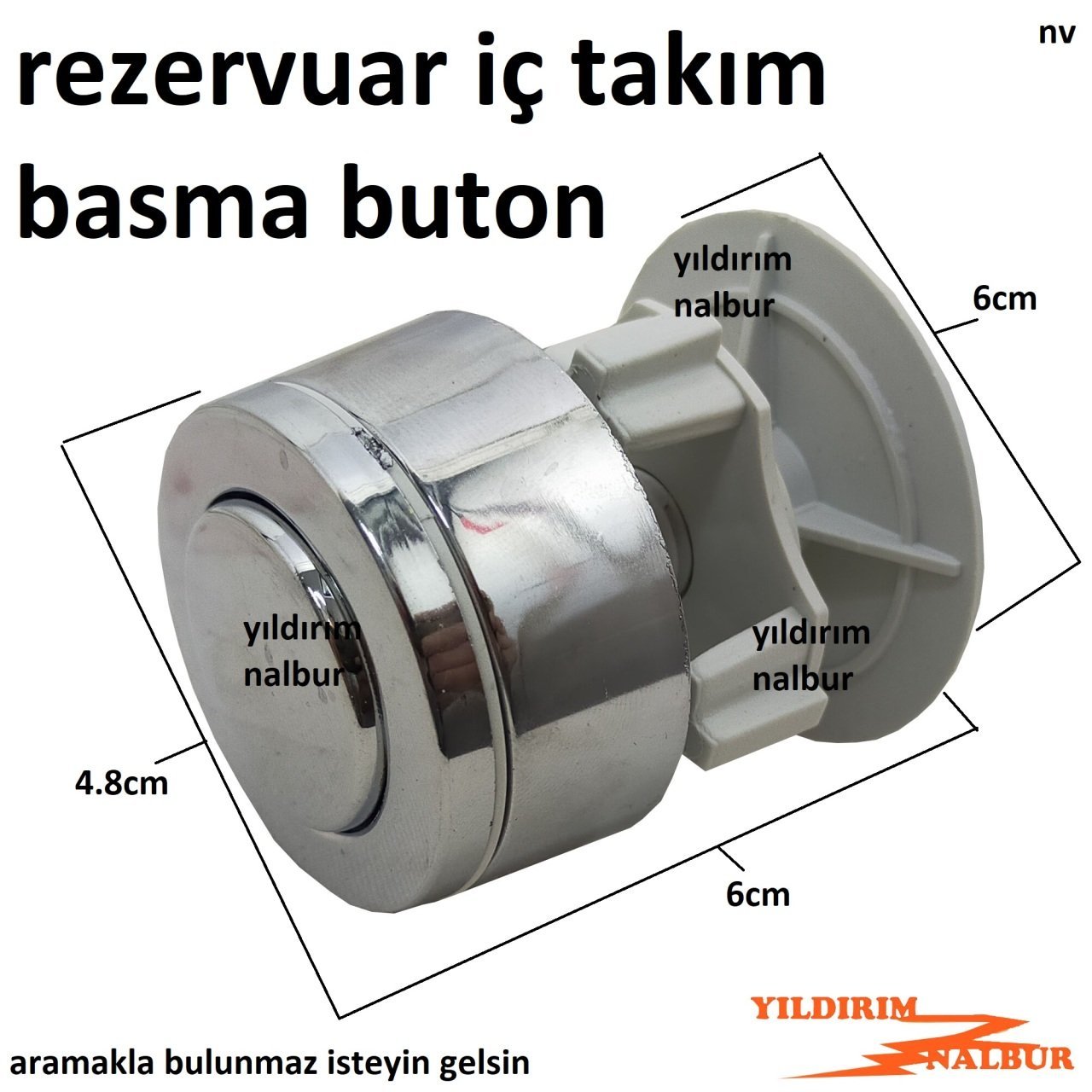 REZERVUAR İÇ TAKIM DÜĞMESİ BASMALI BUTON STANDART ÜRÜN BANYO KLOZET İÇ TAKIM BUTON