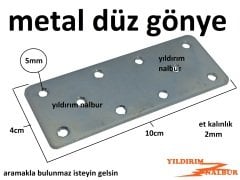 METAL DÜZ GÖNYE 40X100 MASA GÖNYESİ GENİŞ TİP 10DELİKLİ BÜYÜK BOY DÜZ METAL GÖNYE