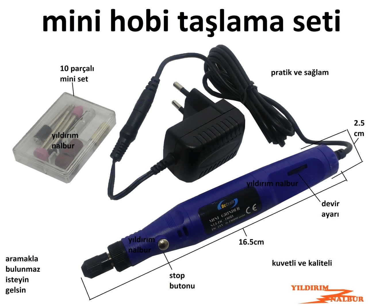 MİNİ TAŞLAMA SETİ HOBİ SETİ KALEM TİPİ TAŞLAMA OYMA MAKİNASI