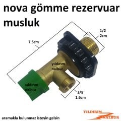 NOVA GÖMME REZERVUAR MUSLUK REZERVUAR TAHARAT MUSLUĞU