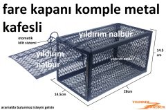 FARE KAPANI KOMPLE METAL KAFESLİ YAYLI OTOMATİK KİLİTLİ FARE KAPAN