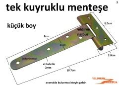 KUYRUKLU MENTEŞE KÜÇÜK BOY 10.7CM YAPRAK MENTEŞE KALİTELİ KAPI İÇ