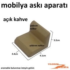 MASA GÖNYESİ L KÖŞEBENT MOBİLYA BAĞLANTI ELEMAN AÇIK KAHVE RENK KALİTE