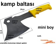 MİNİ KAMP BALTASI CEP BALTA PLASTİK SAPLI PARÇALAMA BALTA KESKİN KAMP BALTASI SAFARİ SATIR KALİT