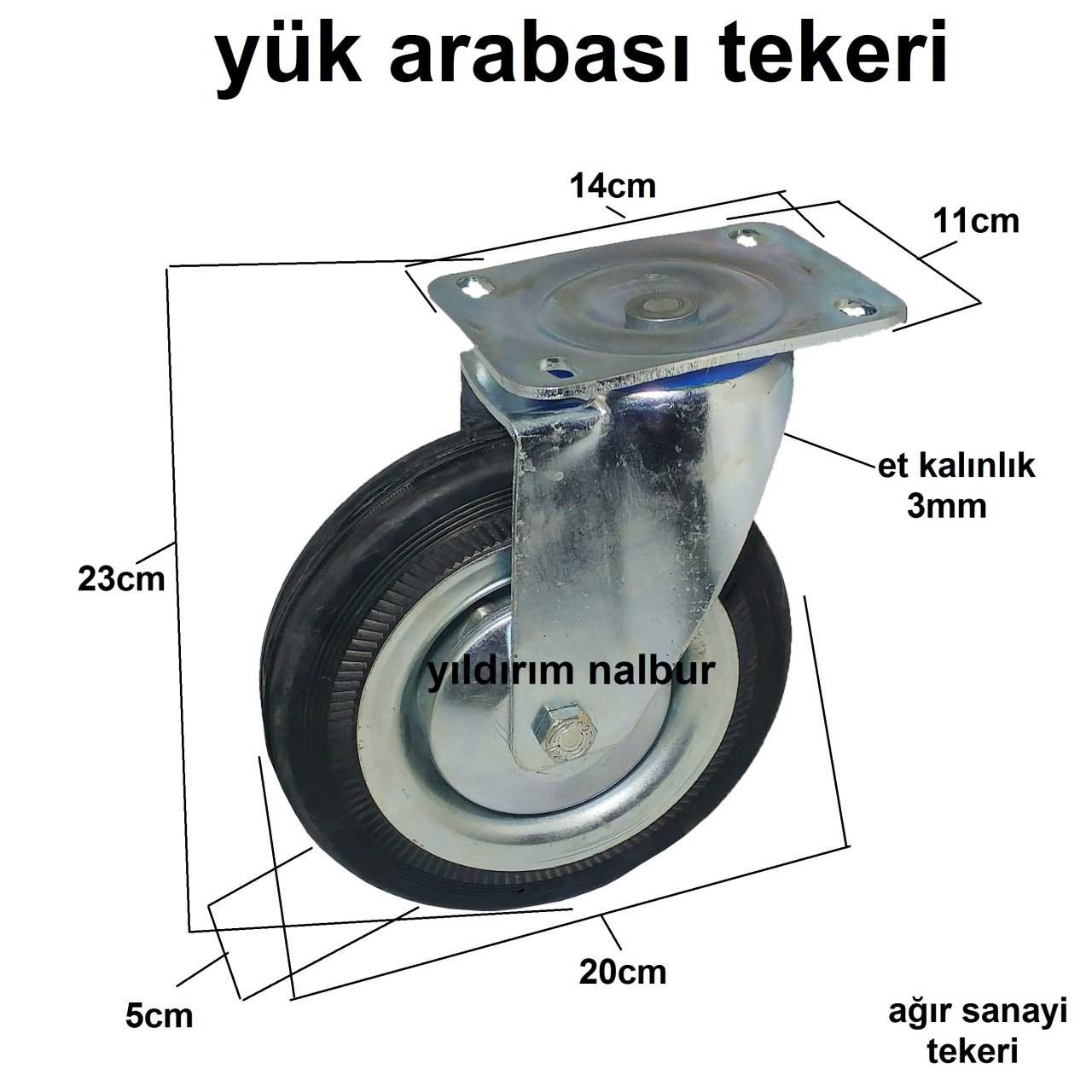 YÜK ARABASI TEKERLEK 200LÜK SANAYİ TİPİ TEKERLEK TEZGAH EN BÜYÜK BOY