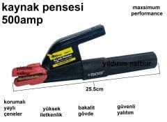 KAYNAK PENSESİ 500AMP ELEKTROT KAYNAK PENSESİ KALİTELİ KUVETLİ