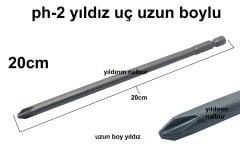 BİTS YILDIZ UÇ 20 CM ORTA BOYLU KALİTE MATKAP UCU TORNAVİDA SIKMA EN UZUN BOY