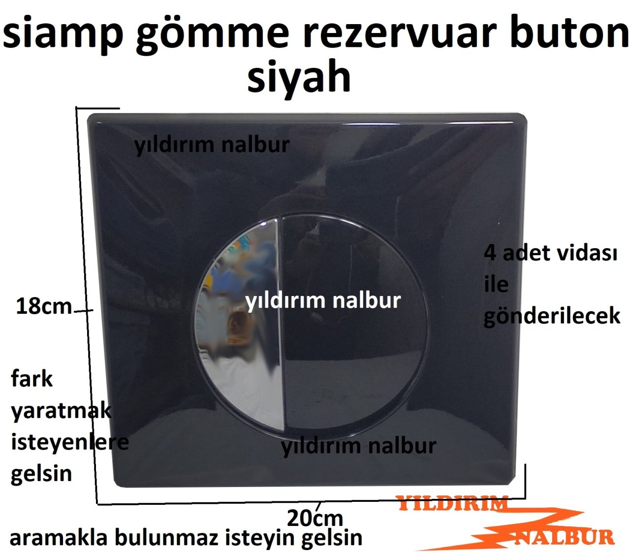 SİAMP GÖMME REZERVUAR SİYAH RENK LÜKS BUTON ÇİFTLİ BASMALI DÜĞME BLACK KARA RENK KALİTE DÜĞME