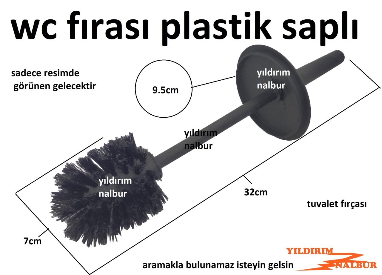 WC TUVALET FIRÇASI PLASTİK SAP SİYAH RENK TEMİZLEME FIRÇASI