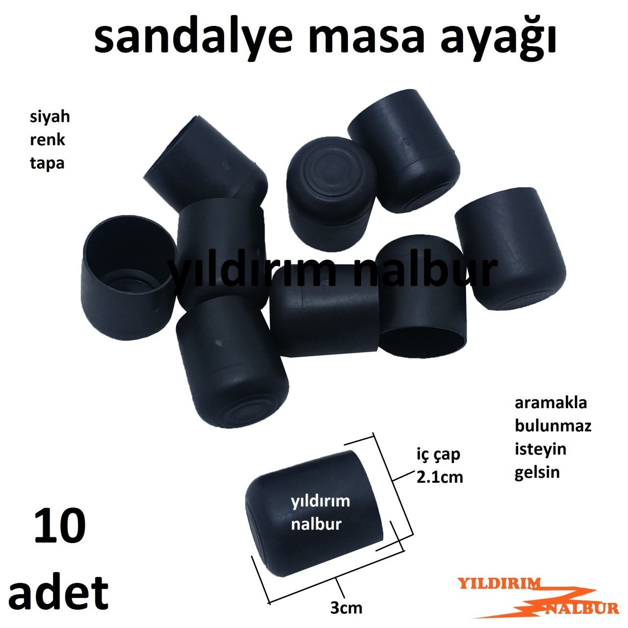 SANDALYE AYAĞI KÜÇÜK SİYAH MASA AYAĞI PLASTİK TABURE