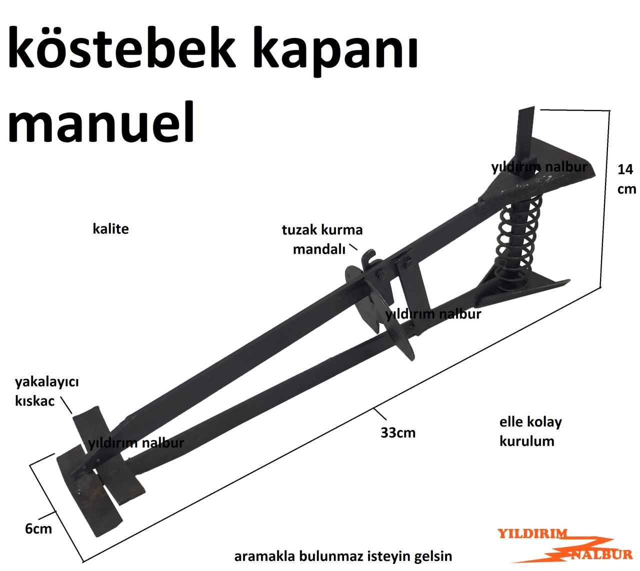 KÖSTEBEK KAPANI KÖSTEBEK TUZAĞI MANUEL KÖSTEBEK ÖLDÜRÜCÜ KAPAN