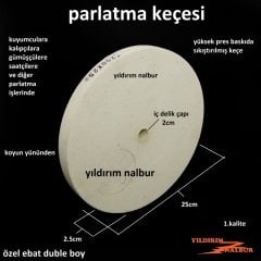 PARLATMA KEÇESİ 250X25 BÜYÜK KUYUMCU KALIPÇI KEÇE GÜMÜŞÇÜ CİLA KEÇESİ