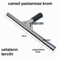 CAMSİL CAM SİL METAL 45CM PASLANMAZ PROFESYONEL 1.KALİTE