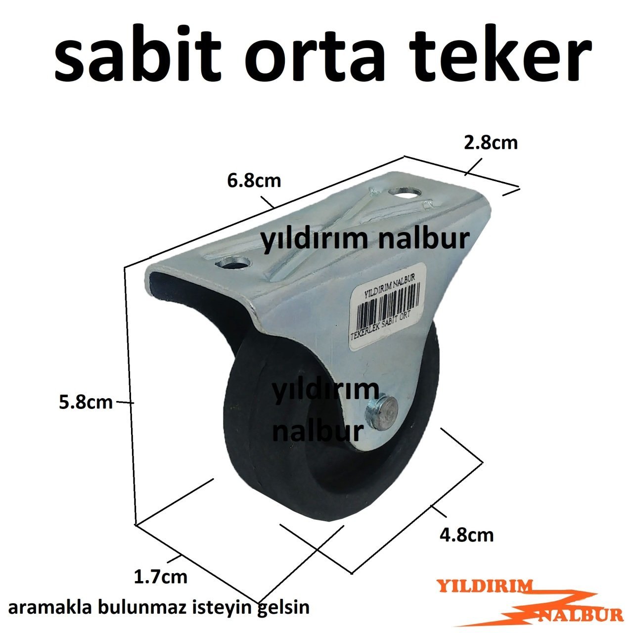 TABLALI SABİT TEKERLEK KÜÇÜK BOY SEHPA TEZGAH TEKERLEĞİ SAĞLAM