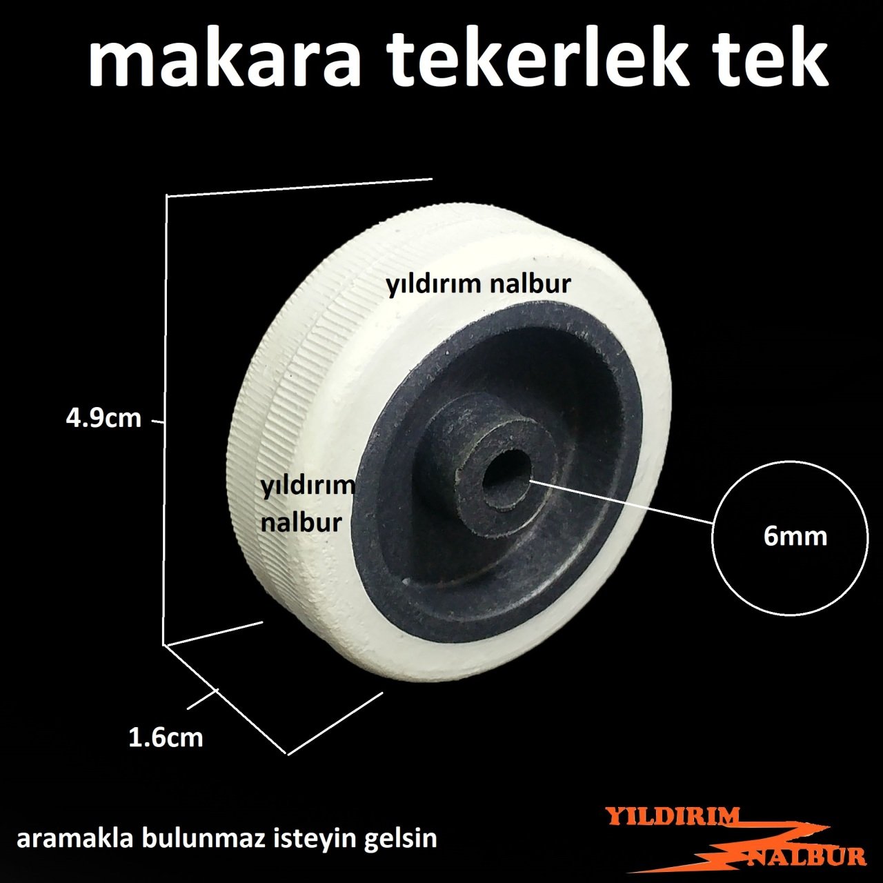 MAKARA TEKER 50LİK KÜÇÜK BOY LASTİK SEHPA TEZGAH TEKERLEK ELLİLİK