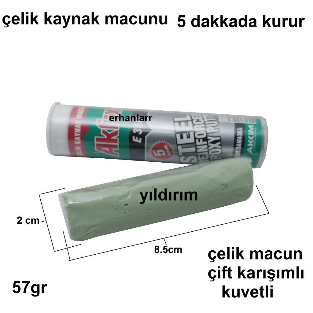 ÇELİK MACUN EPOKSİ ÇİFT KARIŞIM KAYNAK MACUNU 1K