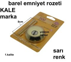 KALE KAPI GÖBEĞİ BAREL EMNİYET ROZETİ APARATI SARI