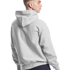 Champion Logolu Kapüşonlu Sweatshirt Gri