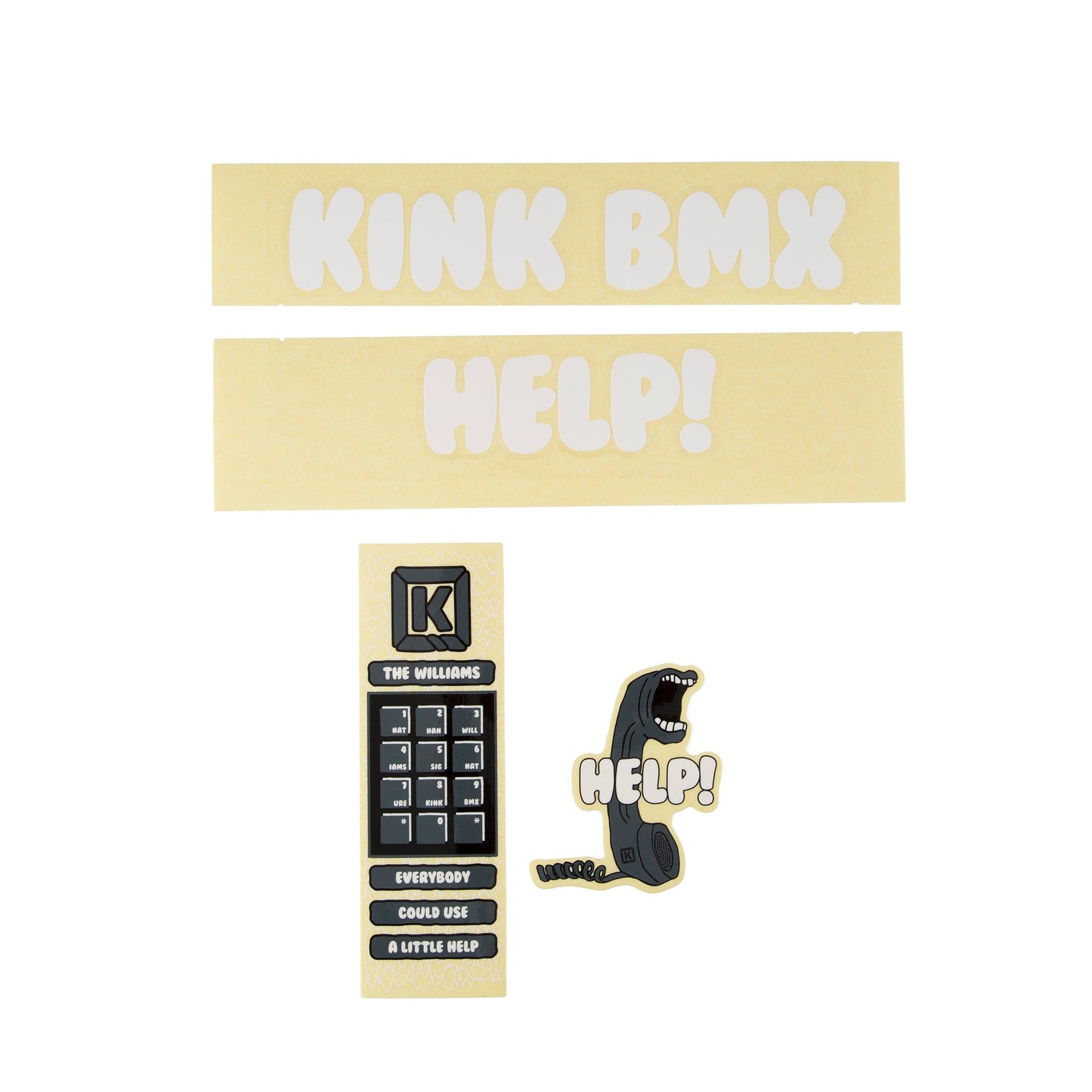 Kink Williams Decal Kits White/Grey Decals-Çıkartma