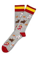 Moustard San Fermin Desenli Çorap-Socks Gri
