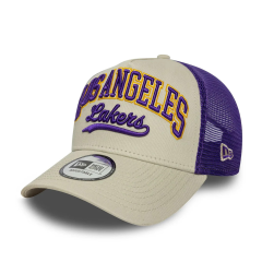 New Era 9FORTY LA Lakers NBA Trucker Adjustable Cap-Şapka Bej
