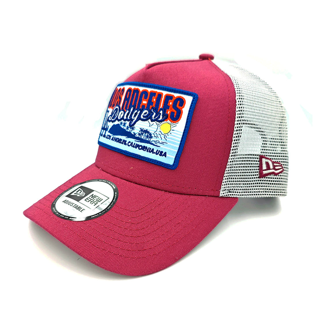 New Era La Dodgers Trucker Adjustable Cap-Şapka Bordo