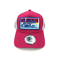 New Era La Dodgers Trucker Adjustable Cap-Şapka Bordo