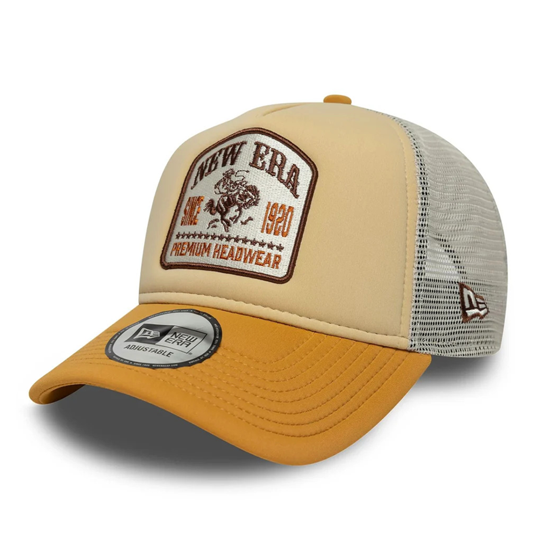 New Era Graphic Patch Cream Since 1920 Trucker Adjustable Cap-Şapka