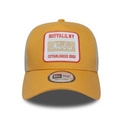 New Era  Buffalo Patch Yellow 9Forty A-Frame Trucker Adjustable Cap-Şapka
