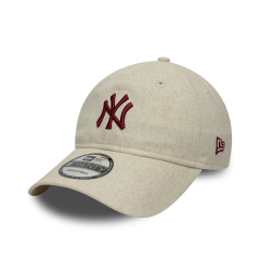 New Era New York Yankees MLB Linen Cream 9Twenty Adjustable Cap-Şapka