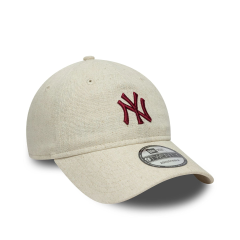 New Era New York Yankees MLB Linen Cream 9Twenty Adjustable Cap-Şapka