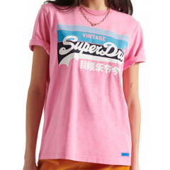 Superdry Woman Vintage Logo T-Shirt Pembe
