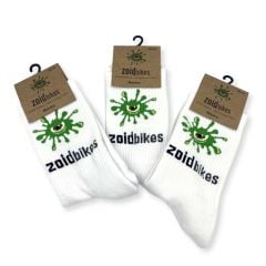 Zoid Logo 3'Lü Paket Çorap-Socks Beyaz Unisex