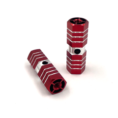 Zoid Bikes Altıgen Freestyle Alüminyum Kırmızı Peg-Ayaklık