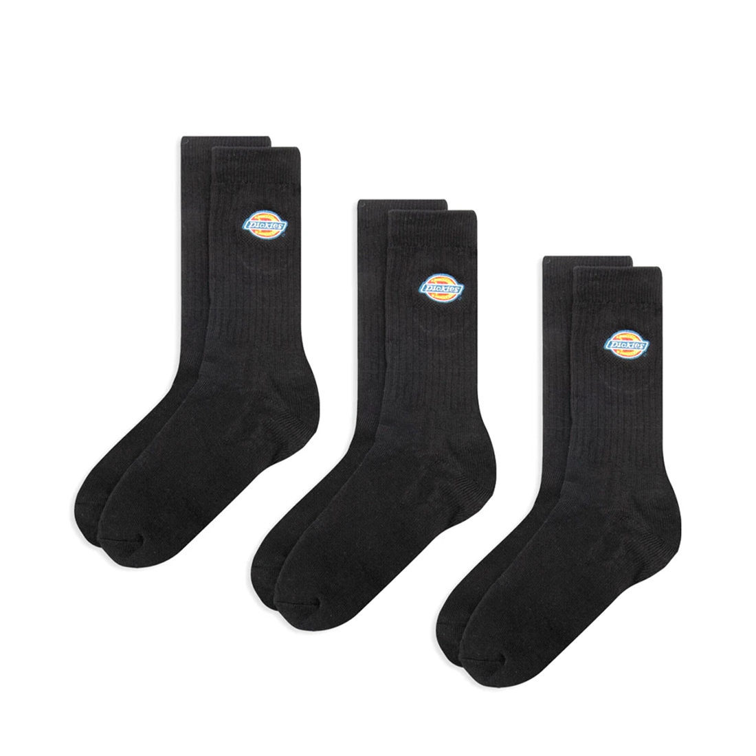 Dickies Valley Socks 3Lü Çorap-Siyah