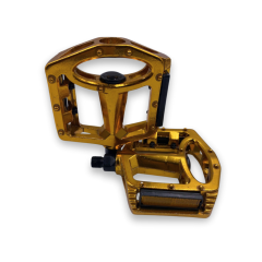 Zoid İnce Diş Alüminyum Pedal-Pedals 1/2'' Altın